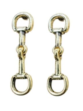 Tipi Brindle Line Gold Tone Dangle Stud Earrings (NWT)